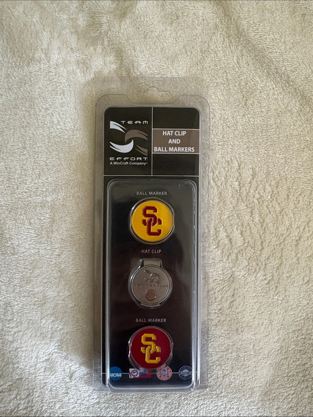 USC Trojans Hat Clip & Ball Markers - Cardinal/Gold